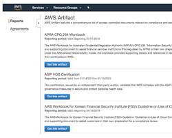 Image of viewing reports in the AWS Artifact console