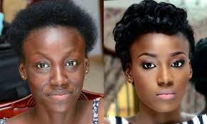 Image result for nigerian bridal makeup before and after