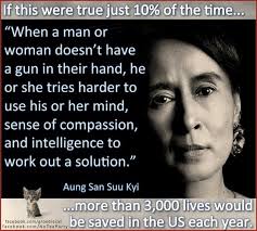 Aung San Suu Kyi quote - food for thought in wake of the Aurora ... via Relatably.com