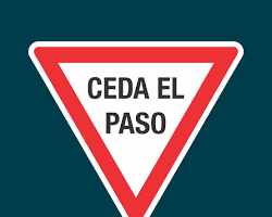 Imagen de Cartel de ceda el paso
