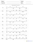 Fractions worksheets grade 7