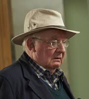 Frank (Grandad) (David Ryall). Image credit: Hat Trick. Sue and Angela&#39;s bewildered dad is suffering from the early signs of dementia. - outnumbered_grandfather