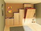 Amenagement petite chambre garcon orange