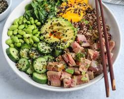Image of Tuna Poke Bowls with Quinoa and Avocado
