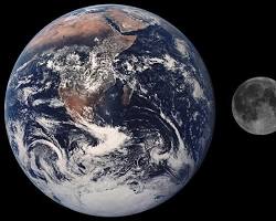 Bildmotiv: Mond Erde