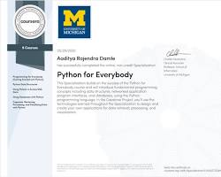 Image of Python for Everybody Specialization (Coursera by University of Michigan)