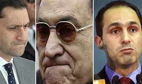 (Clockwise) Alaa Mubarak (elder son), Hosni Mubarak and Gamal Mubarak (Photo: Al-Ahram). Egypt&#39;s prosecutor-general, Talaat Abdullah, imposed a travel ban ... - 2012-634923923794573332-457