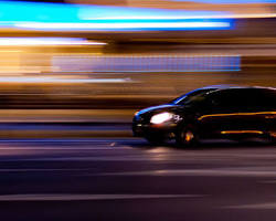 Image of car speeding