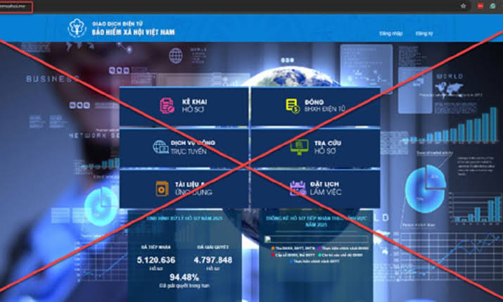 Cảnh báo website giả mạo Cổng Dịch vụ công trực tuyến Bảo hiểm xã hội Việt Nam