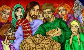 Resultado de imagen para jesus multiplica los panes y los peces