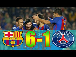 Resultado de imagen de barça psg 6 1