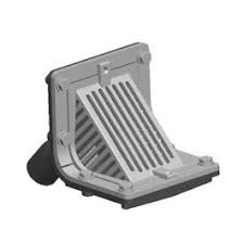 MIFAB R1310 Scupper Drain with Angle Grate and 45 Degree Outlet