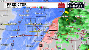 Wintry mix, accumulating snow, strong winds Sunday into Monday in eastern Iowa
