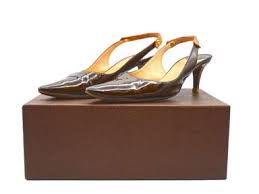 Louis Vuitton LV Sandals Pumps Patent Leather 36.5 Vintage