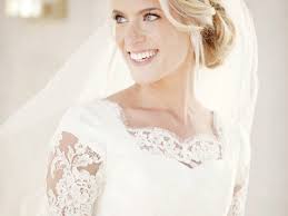 Alta Moda bride Kate in a trumpet silhouette elbow sleeve modest wedding dress - elbow-sleeve-lace-modest-wedding-dress.mt_.jpg-640x480