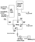 How to wire a cigarette lighter to 