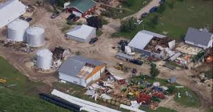 2 EF-1 tornadoes confirmed in LaSalle County near Streator and Ransom; train overturned, farms damaged