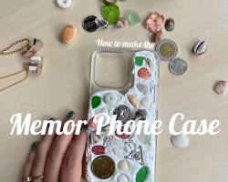 person making a DIY phone caseの画像