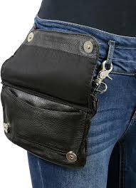 Milwaukee Leather MP8855 Women's Black Leather 'Studded' Hip Belt Bag - One Size - Product from Amazon.com