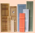 Custom exterior wood shutters