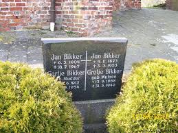 Grab von Jan Bikker (06.03.1904-18.07.1967), Friedhof Simonswolde ...