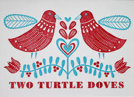Image result for 2 turtle doves and a partridge in a pear tree