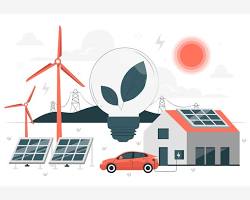 renewable energy solar panels wind turbines sustainability, buatan AI