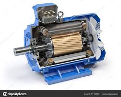 Imagen de Corte transversal de un motor eléctrico mostrando los imanes