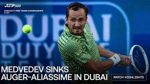 Medvedev to Face Griekspoor in Dubai Final After Defeating Auger-Aliassime