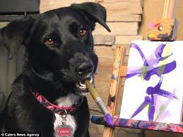 Image result for dogs doing art