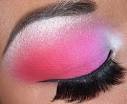 Neon pink eyeshadow