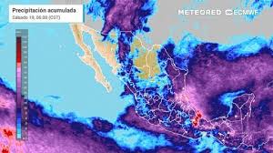 Humedad se extenderá hoy jueves desde el Golfo de México hacia el Centro del país con fuertes tormentas que refrescarán