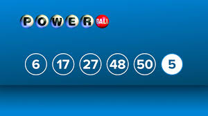Powerball lottery ticket and jackpot drawing