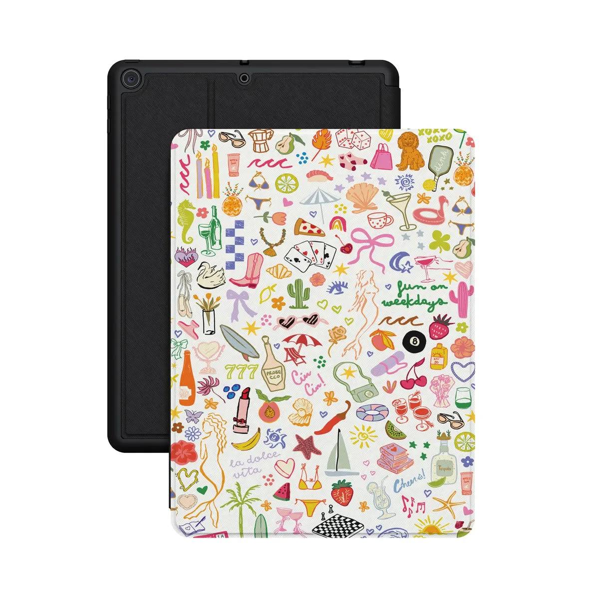 Casely iPad 10.9" (10th Gen / A16) All the Fun Things | Fun on Weekdays iPad Case