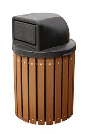 Round Waste/Recycle Receptacle With Dome Lid | American ...