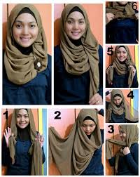 Image result for tutorial hijab