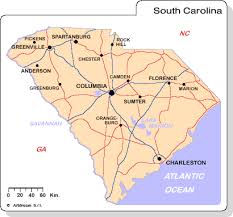 South <b>Carolina</b>. <b>Carta</b> geografica della South <b>Carolina</b> - map_01