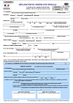 Dclaration de cession d un vhicule