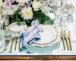 Imagem de Yellow and Pastel Romantic Dinner Table Setting