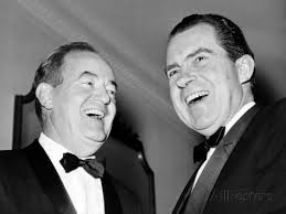 Vice President <b>Hubert Humphrey</b> and Former VP Richard Nixon Wearing Tuxedos, <b>...</b> - vice-president-hubert-humphrey-and-former-vp-richard-nixon-wearing-tuxedos-1965