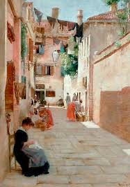 Richard Lipps - Gemälde Kunstdruck Straße in Sevilla - strasse_in_sevilla_k040359