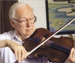 Classical music news: Retired University of Wisconsin-Madison professor James Crow — famed geneticist, devoted viola player and ... - james-crow-with-viola