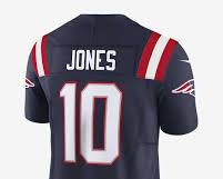 Image of Mac Jones New England Patriots Blue Nike NFL Jersey