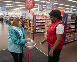 Image of Holiday help worker at store