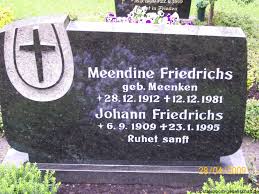 Grab von Johann Friedrichs (06.09.1909-23.01.1995), Friedhof ... - wl210