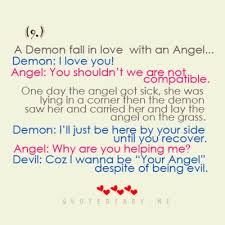 When devil falls in love with an Angel | Quotable Quotes ... via Relatably.com