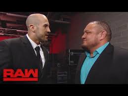 Image result for Samoa Joe confronts Cesaro and Sheamus