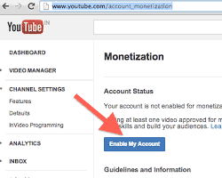 YouTube channel monetization options