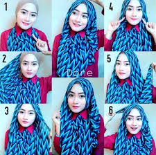 Hasil gambar untuk tutorial hijab segi empat