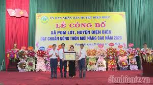 Xã Pom Lót, huyện Điện Biên đạt chuẩn nông thôn mới nâng cao